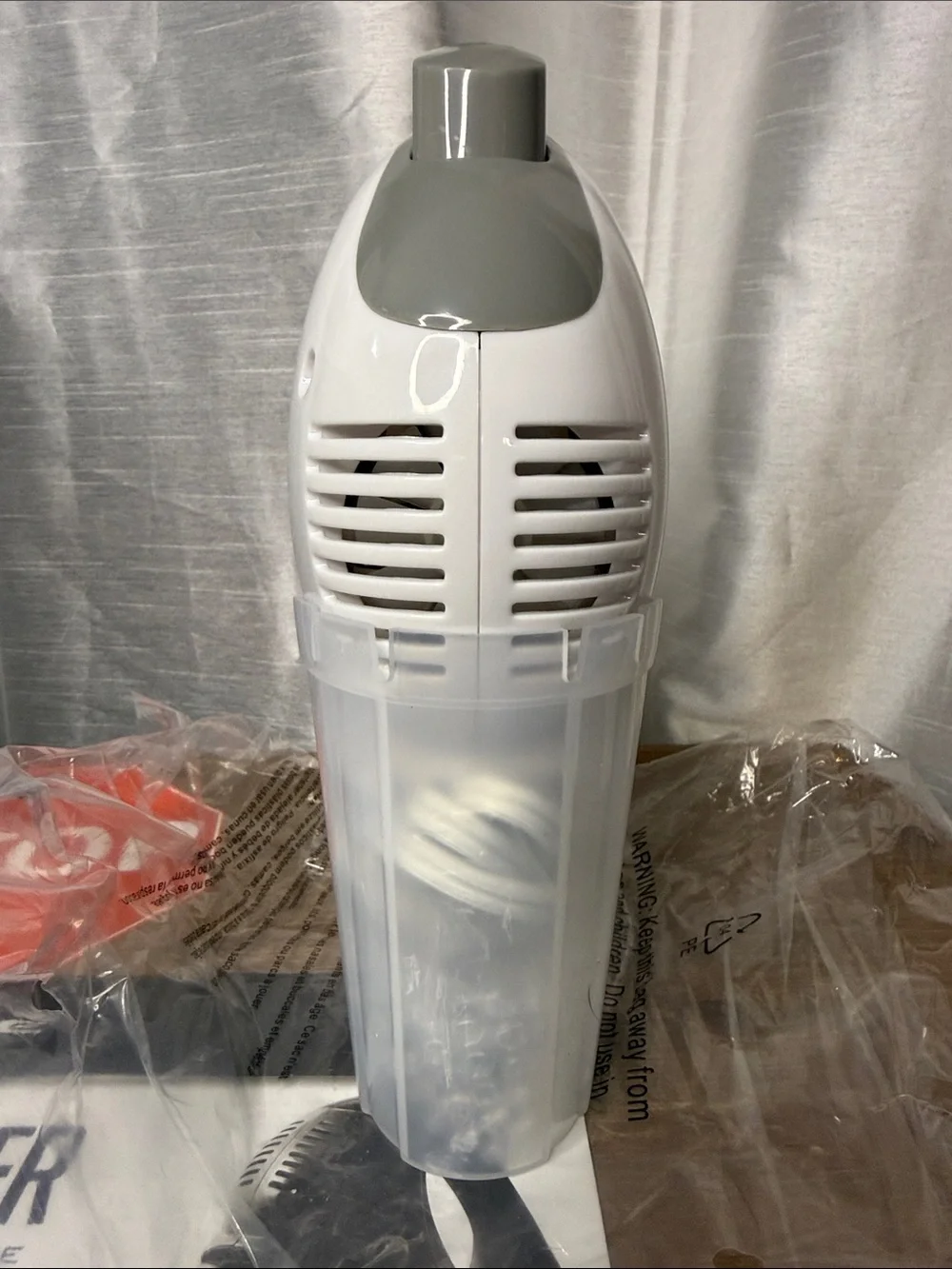 Ovente 5 Speed Hand Mixer Snap On Storage Case HM151 Series White New Open Box